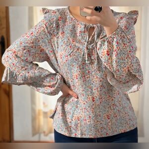 Sonoma Floral Ruffle Blouse - Multicolor